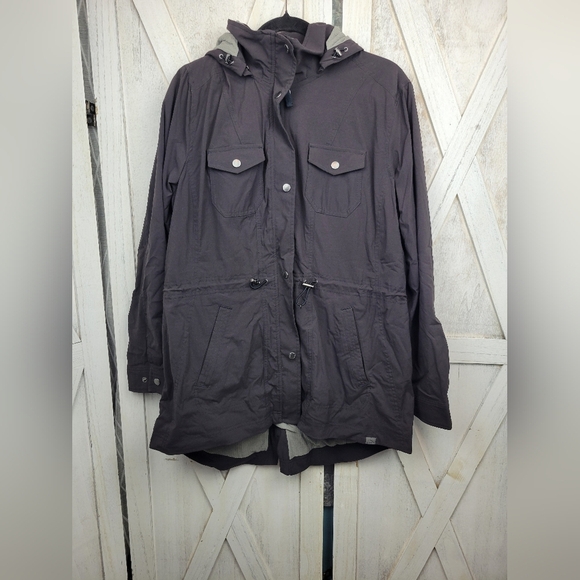 L.L. Bean Jacket Women's Full Zip Hooded Pockets Outdoors Casual Size L Brown - Picture 7 of 8